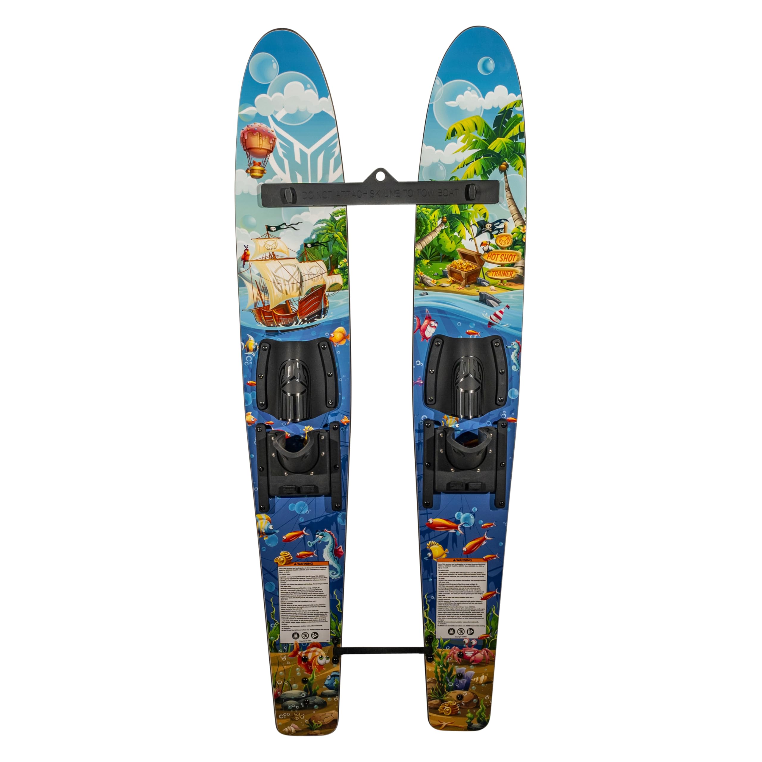 HO Sports Hot Shot Kids Water Ski Trainers with Bar & Rope - Ultimate Training Water Skis System, 48”, Youth and Kids up to 70 lbs