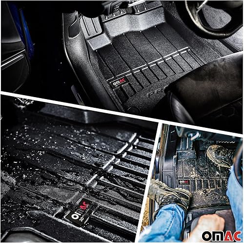 Miniatura 2 de OMAC Alfombrillas de alta calidad y forro de carga para Volvo XC60 2018-2025, 5 unidades, alfombrillas de automóvil para todo tipo de clima, 3D,