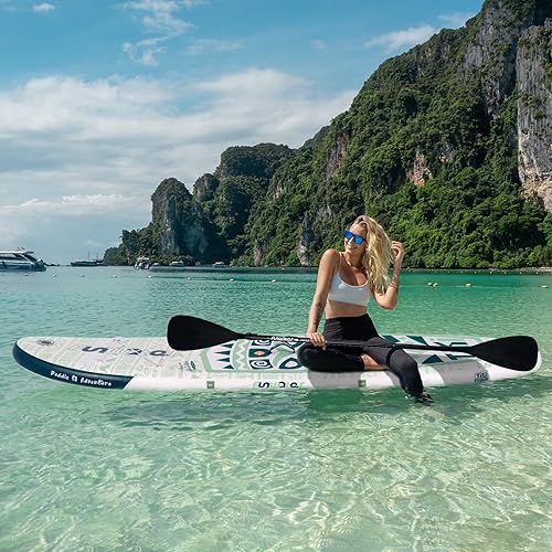 Vista 67 de FunWater Inflatable Stand Up Paddle Board with Premium SUP Paddleboard Accessories, Anti-Slip EVA Deck, 11'/10'6'' Paddle Boards for Adults & Youth