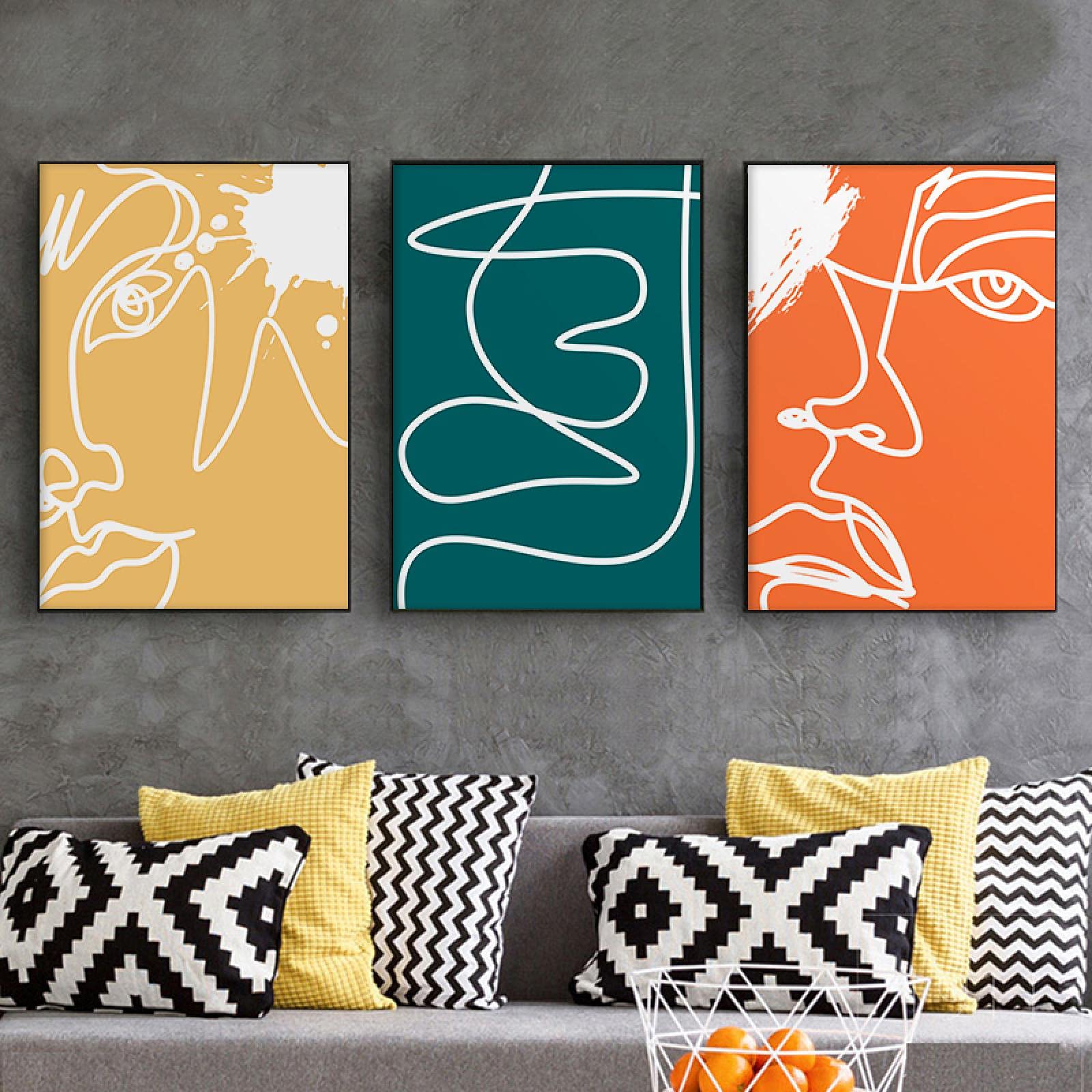 Affiche minimaliste bisou pour créer une ambiance cocooning scandinave dans votre chambre