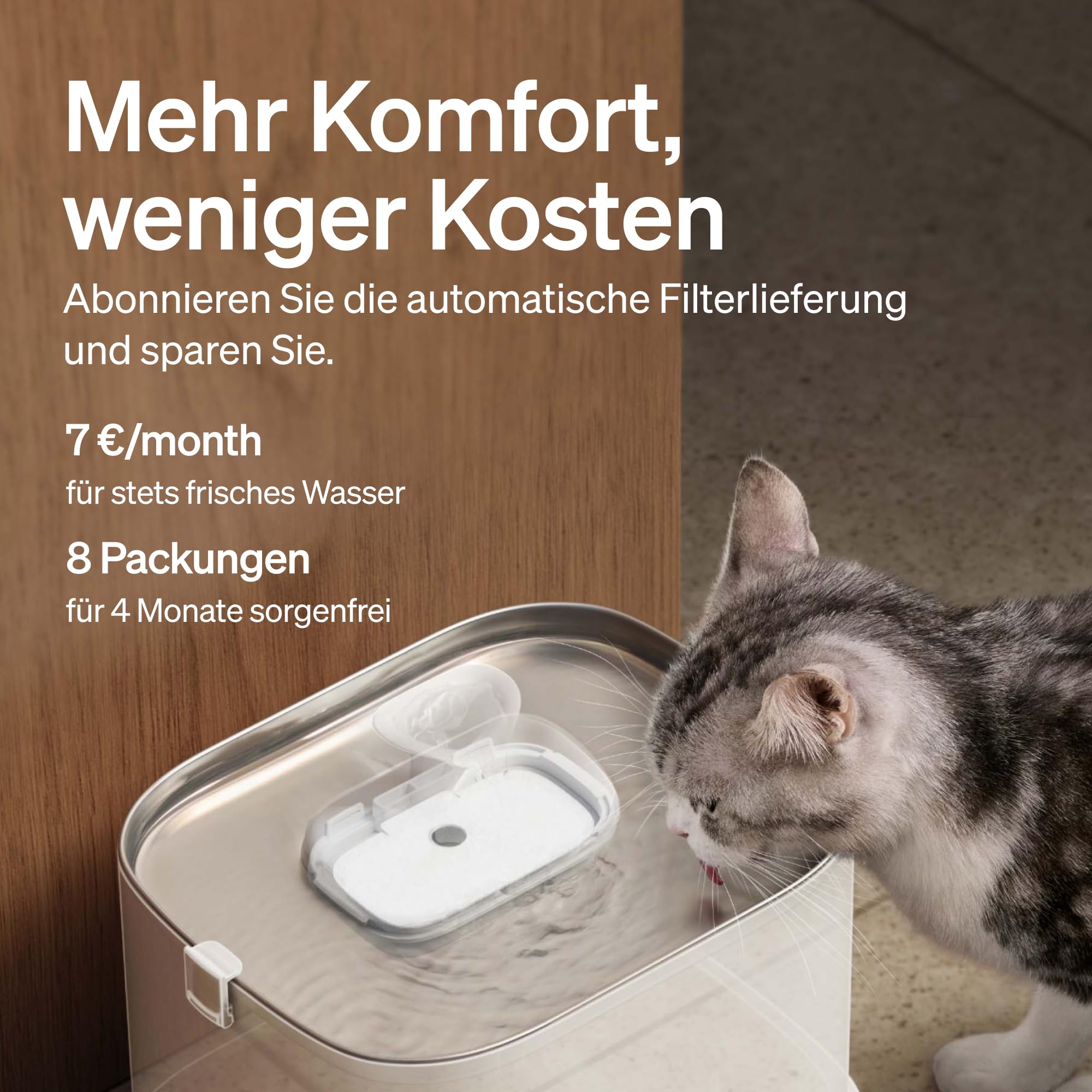 PETLIBRO Filter Katzenbrunnen 8er Pack für Dockstream Trinkbrunnen für Katze PLWF115, PLWF116, PLWF106, PLWF005, 4-Monats-Set Ersatzfilter für Katzentrinkbrunnen