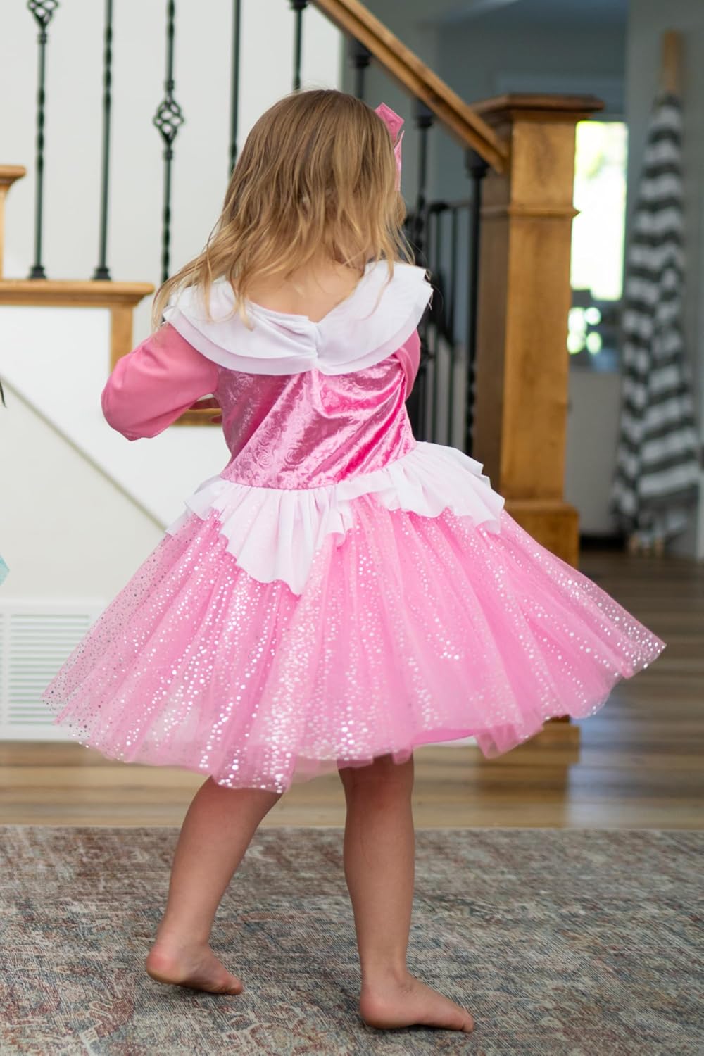 Little Adventures Sleeping Beauty Party Dress Up Costume - Machine Washable Child Pretend Play Party Dress - Image 3