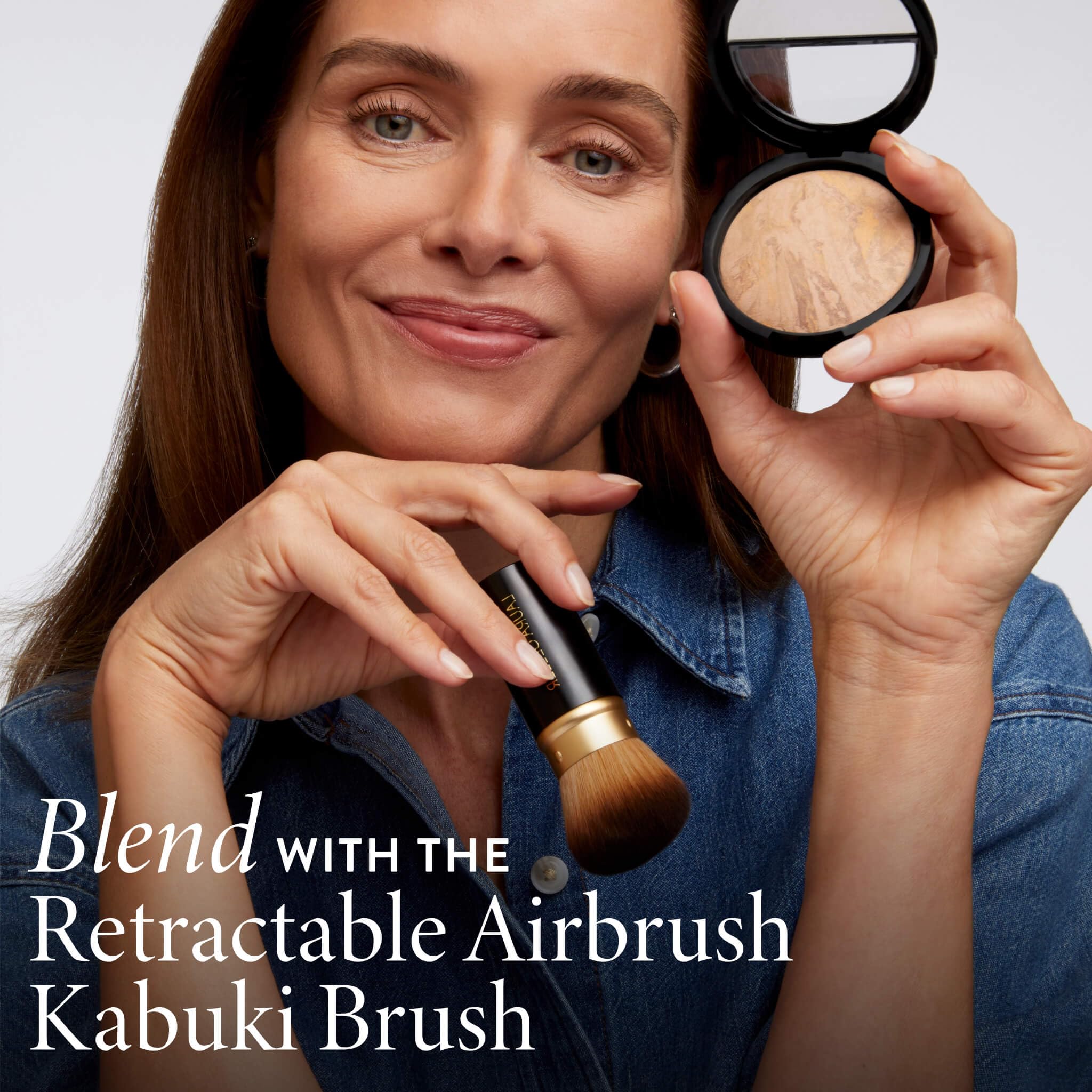 LAURA GELLER New York Baked Balance-n-Brighten puder korygujący kolor, fair, rozkładany, lekki do średniego krycia, podkład Baking Powder Up z półmatowym wykończeniem