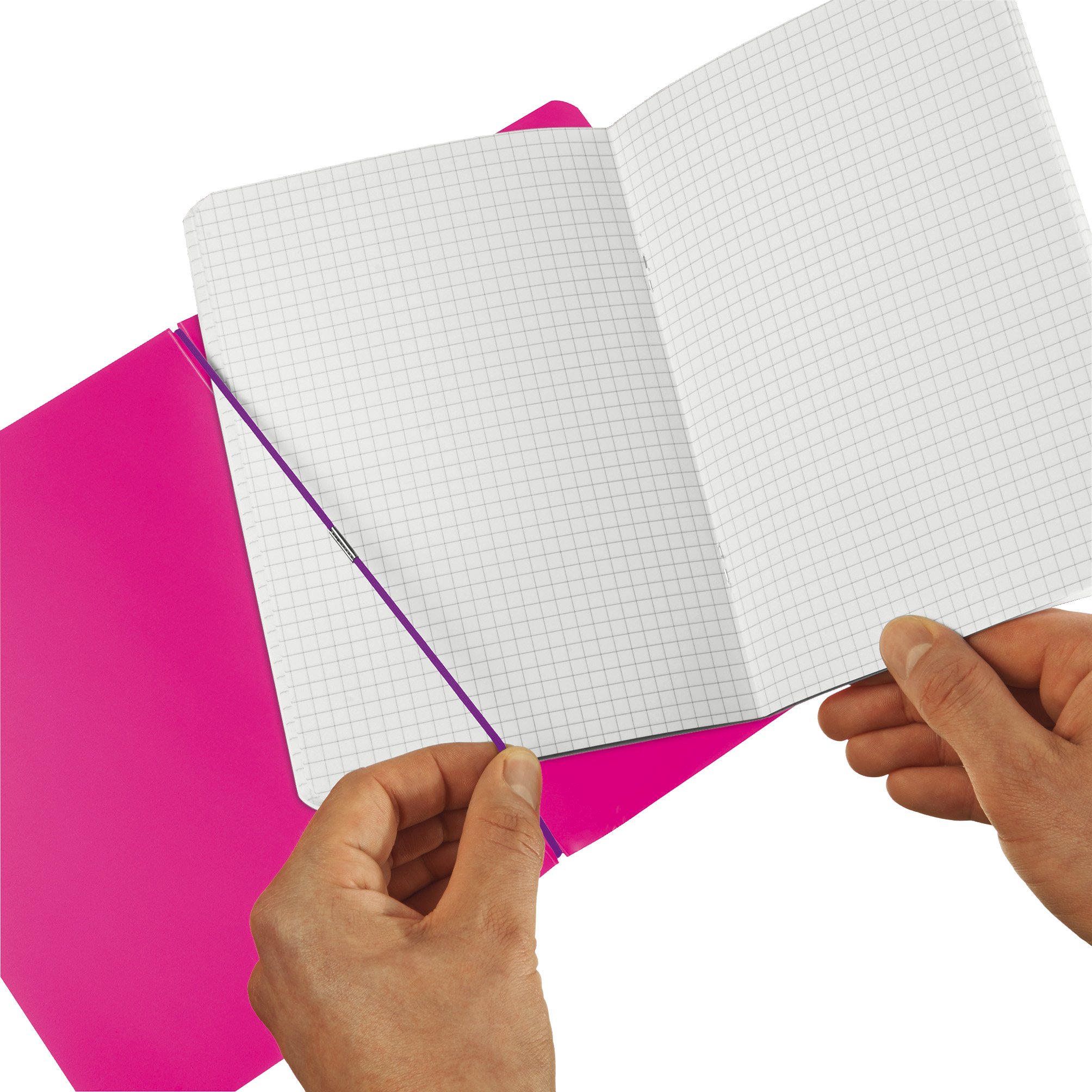Notatnik A4 PP my.book Flex, 2x40 kartek, różowy, kratka, linia