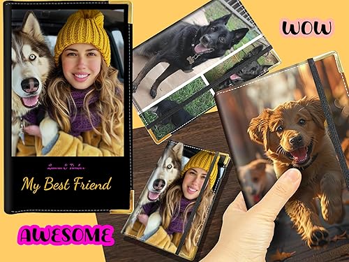 Miniatura 2 de Diseña tu propio libro de camarera, personaliza libros de mesera para camarera de 8 x 5 pulgadas, cartera de servidor con bolsillo con cremallera,