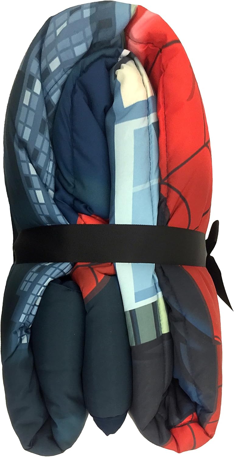Marvel Spider Man Saving the Day Twin/Full Comforter - Super Soft Kids Reversible Bedding features Spiderman - Fade Resistant Polyester Microfiber Fill (Official Marvel Product)