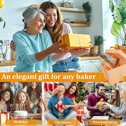 Miniatura 8 de Cuchillo de pan dentado para pan de 15.7 pulgadas, cortador de pan casero, mango de madera, cortador de lazo de pan, cortador de masa madre,