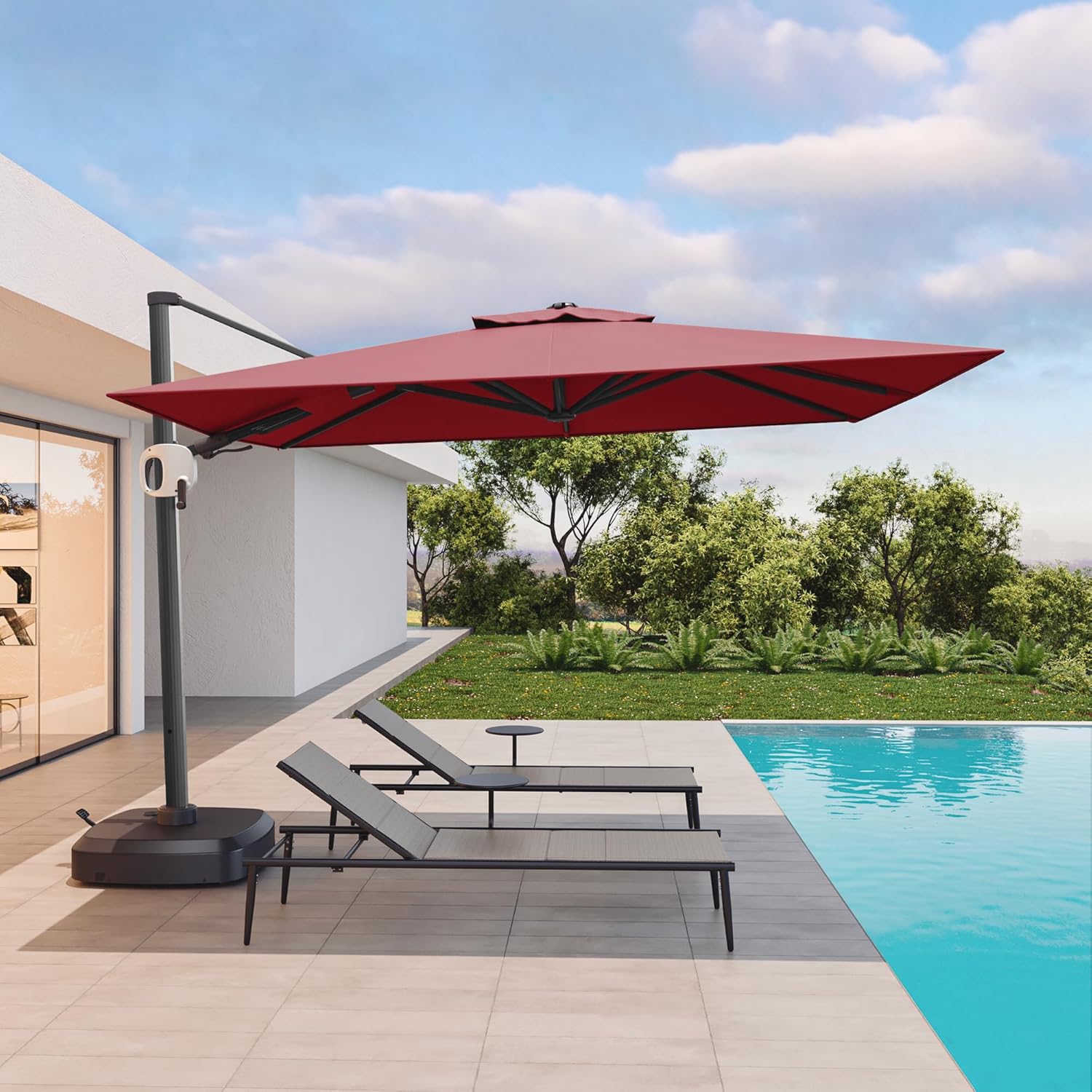 EAST OAK Patio Umbrella, 9x11.5ft Rectangular Outdoor