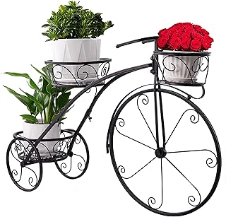 Sorbus Tricycle Plant Stand - Flower Pot Cart Holder - Ideal for Home, G...