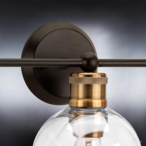 Miniatura 5 de Urban Ambiance Lámpara de tocador de baño vintage de lujo, tamaño grande 10.875 pulgadas de alto x 24.5 pulgadas de ancho, con elementos de estilo