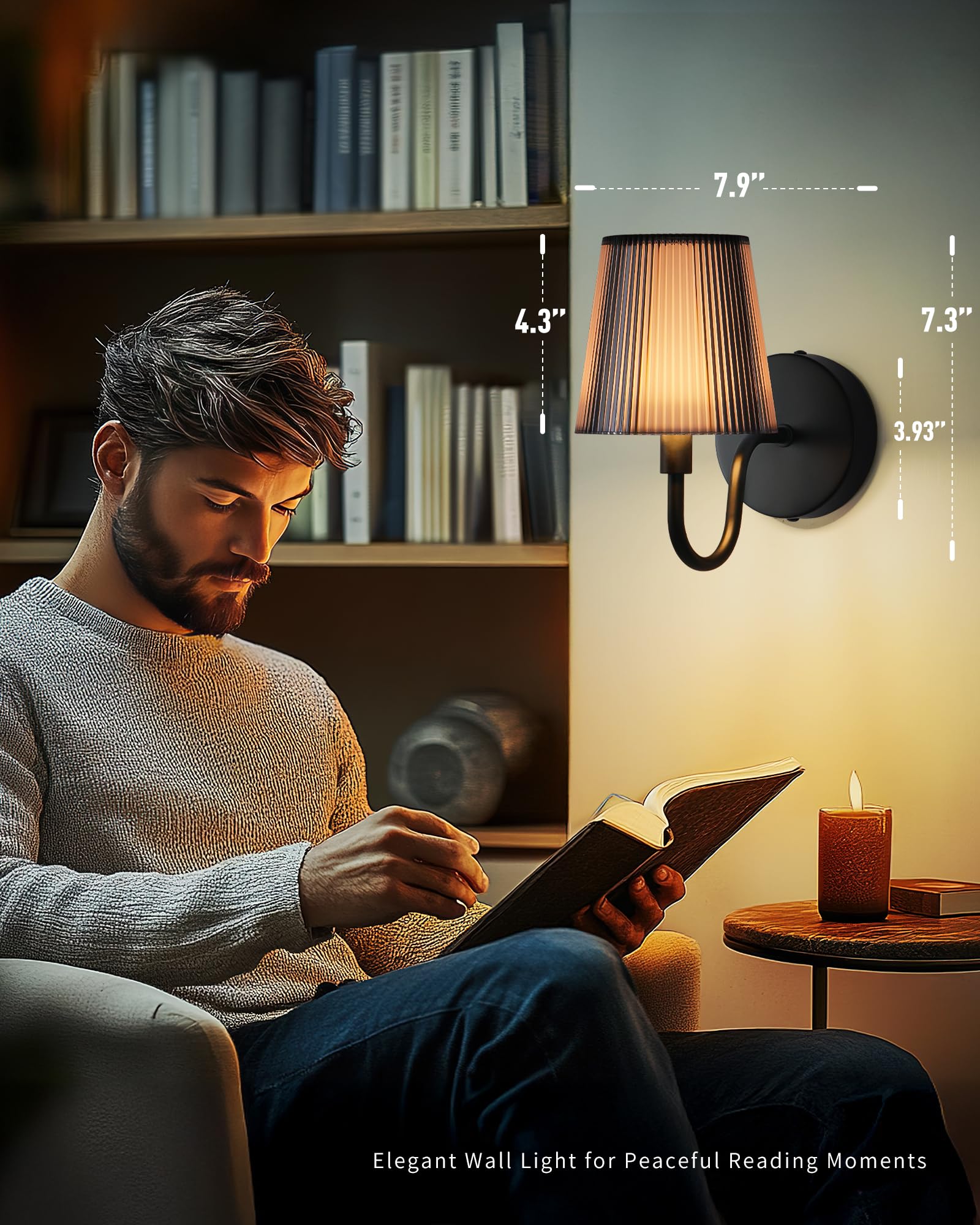 LumniexDesigns Wandleuchten Wiederaufladbare Wandlampen für Wohnzimmer RGB und 3 Farbtemperaturen Dimmbar Kabellose Bilderleuchten mit Touch-Steuerung und Fernbedienung für Treppen Flur 2 Stück