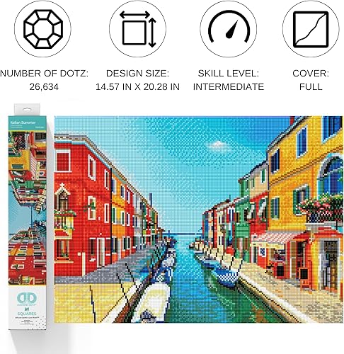 Miniatura 2 de DIAMOND DOTZ Kits de pintura de diamantes italianos de verano para adultos, kits de arte de diamantes, un kit de manualidades creativo relajante con