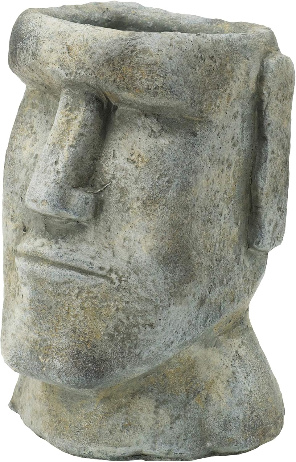 Bhome Easter Island AHU Akivi Moai Concrete Planter Plant Pot 9 Inches High