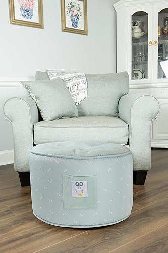 Miniatura 2 de GooseWaddle Puf suave y cómodo para la sala de juegos o guardería de tu pequeño (azul claro estrella)