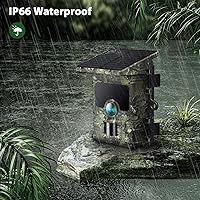 Vista 7 de VOOPEAK Cámara solar de rastro 4K 30fps - WiFi Bluetooth 46MP, cámaras de vida silvestre con visión nocturna IP66 impermeable, cámara de juego