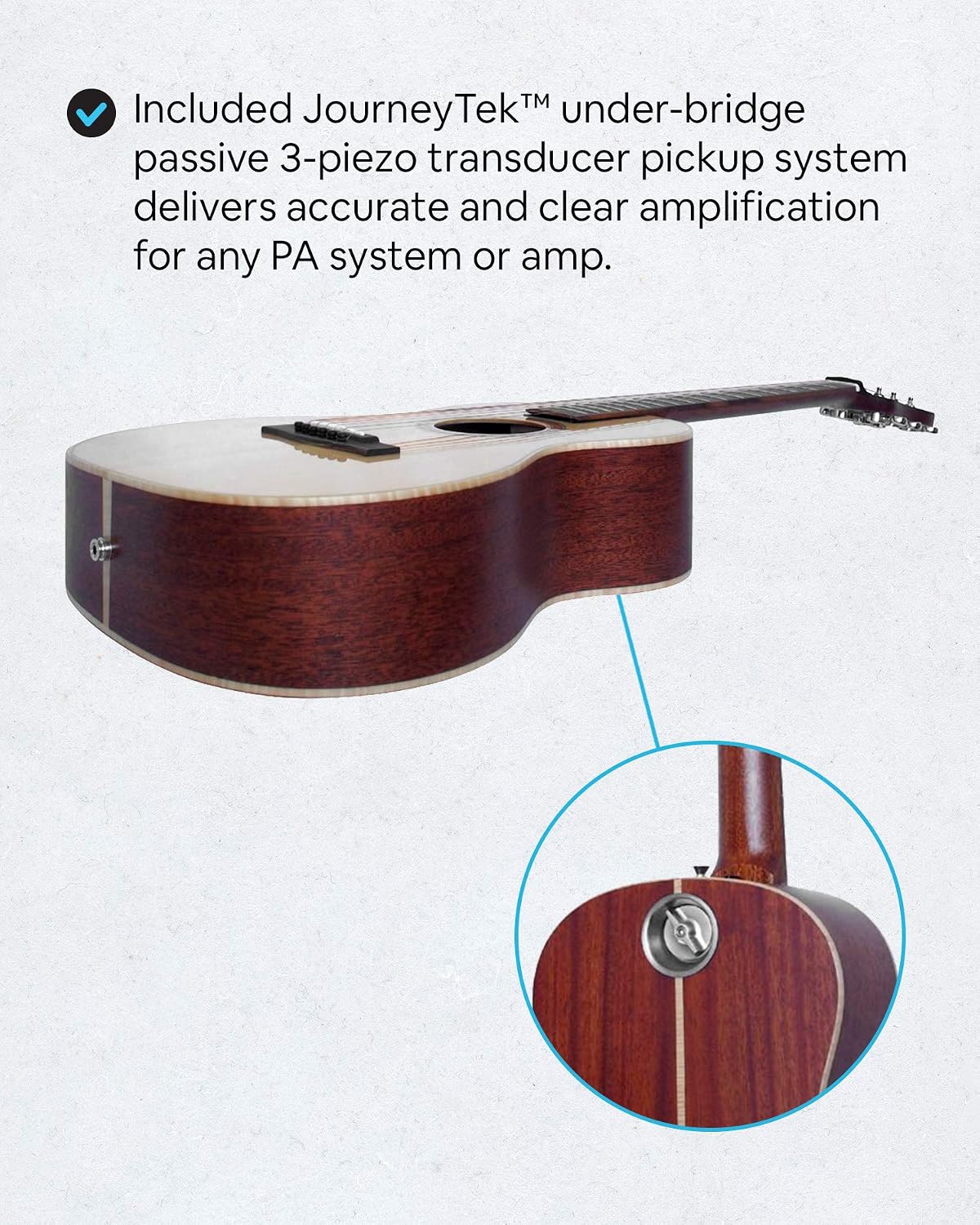 Lefty Solid Sitka Travel Guitar – OC520L Left-Handed Traveling Acoustic-Electric Collapsible Classical Guitar – Best Portable Backpack Case