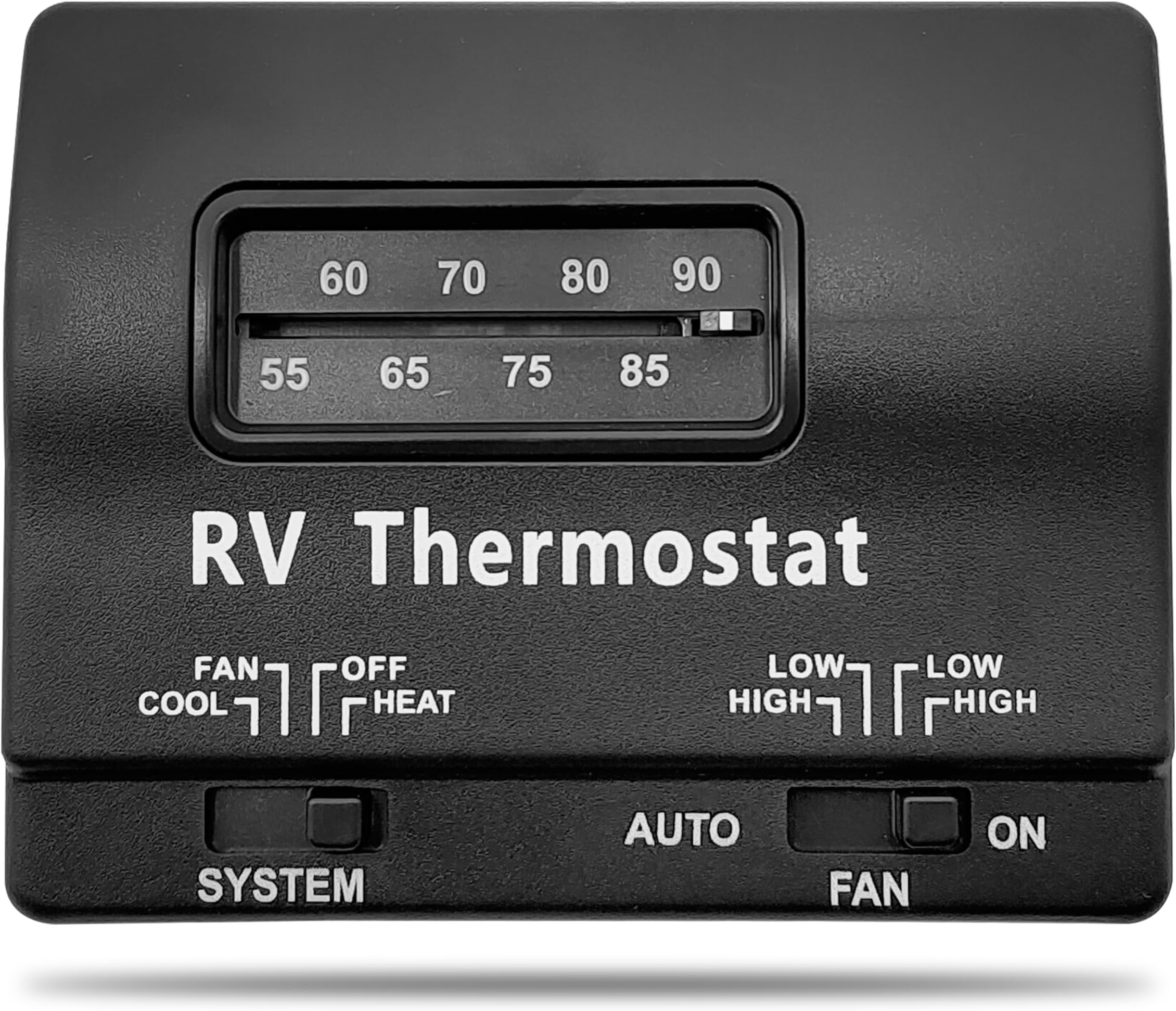 7330F3852 Thermostat Single Stage Heat/Cool Compatible with Coleman RV Air Conditioners Mach Series,Black