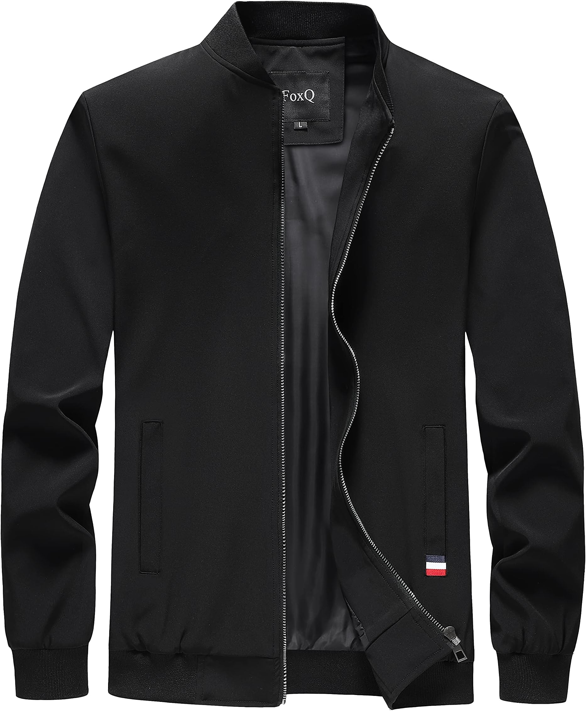 FoxQMen's Bomber Jacket Lightweight, Slim Fit Sportswear Daily Casual Style with a Sporty Edge