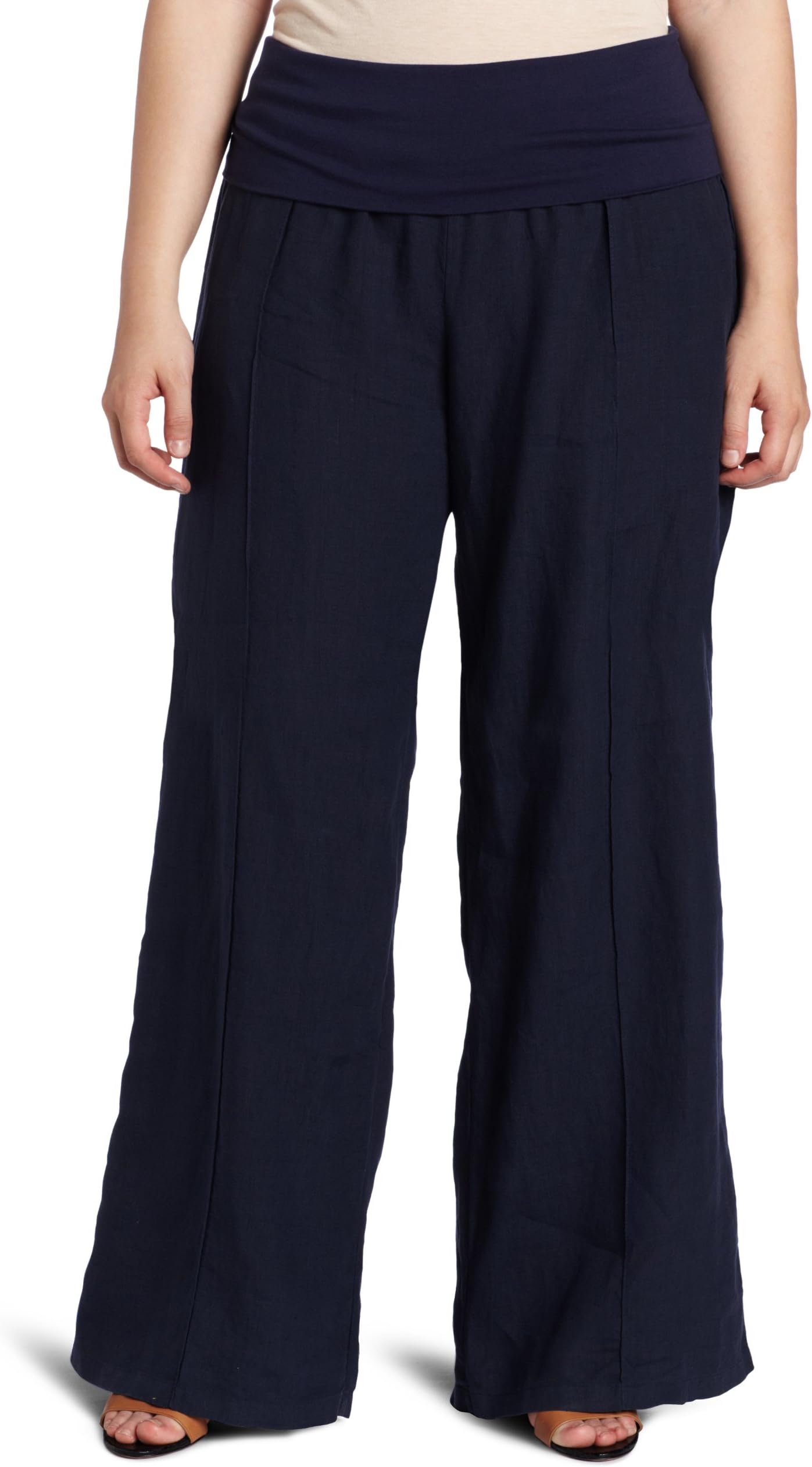 Fresh Laundry Women's Fold Over Linen Pant