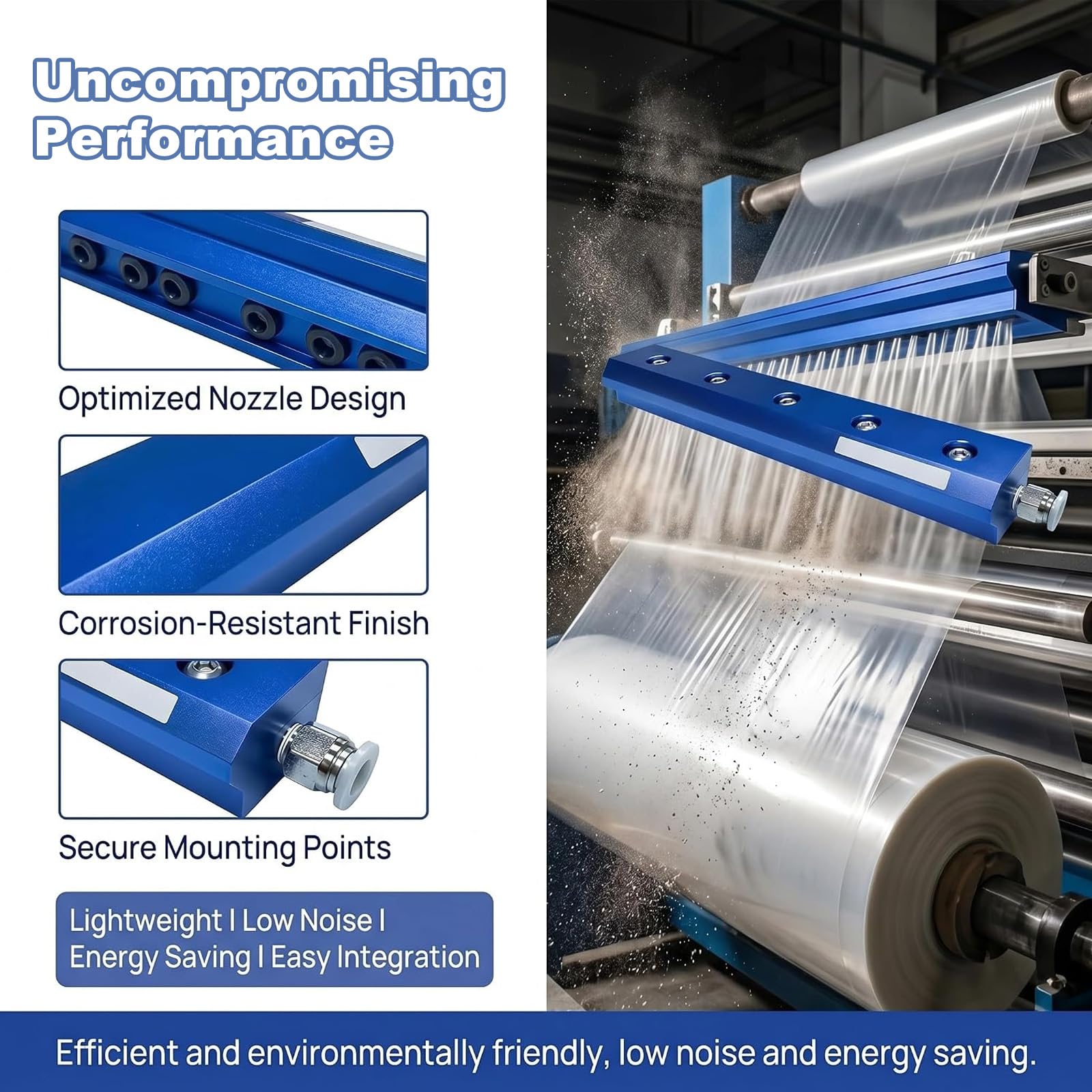 Soplador De Aire Industrial con Cuchilla De Aluminio para Soplado De Polvo, Interfaz De Rosca De 1/4", Intensidad Ajustable, Presión De Trabajo De 0,4 A 0,7 Mpa, 300mm
