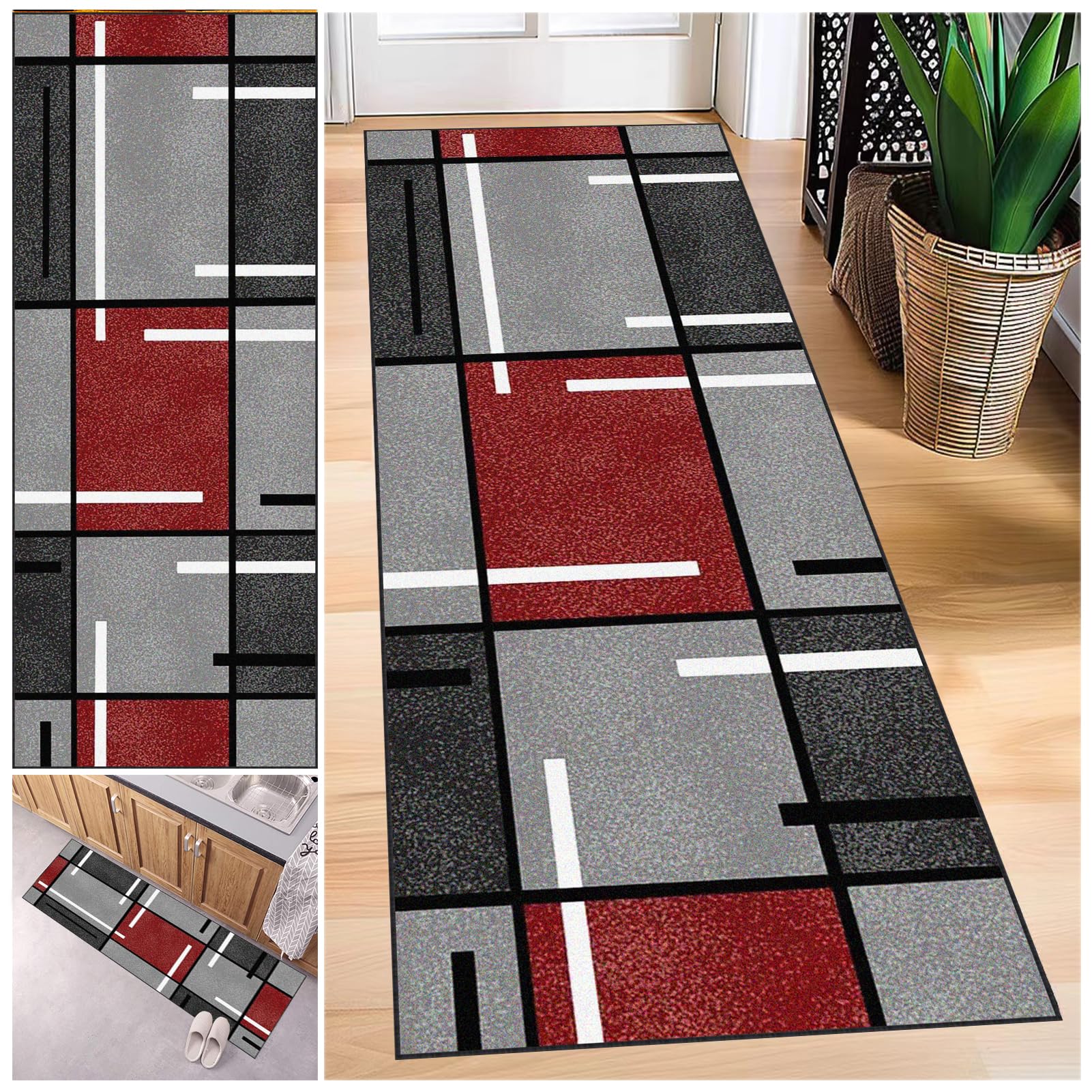 Tapis de sol antidérapant lavable 50x400 cm pour sécuriser le couloir