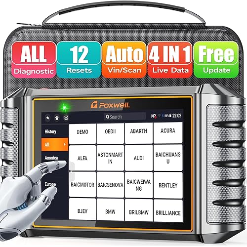 2025 FOXWELL NT726 Bidirectional Scan Tool, All System OBD2 Scanner Diagnostic Tool, Car Code Reader for All Models with 12 Resets, ABS Bleeding, Oil/EPB/SAS/D-PF/TPMS/Injector/Throttle, WI-FI Update