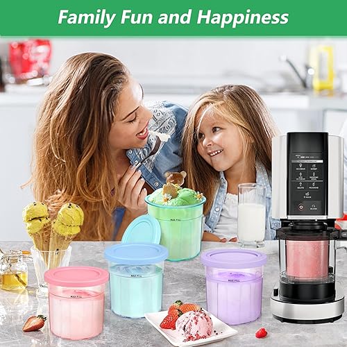 Miniatura 6 de Contenedores de repuesto para pintas y tapas de helado, recipientes de 16 onzas compatibles con Ninja NC301 NC300 NC299AMZ Series Ice Maker  sin BPA