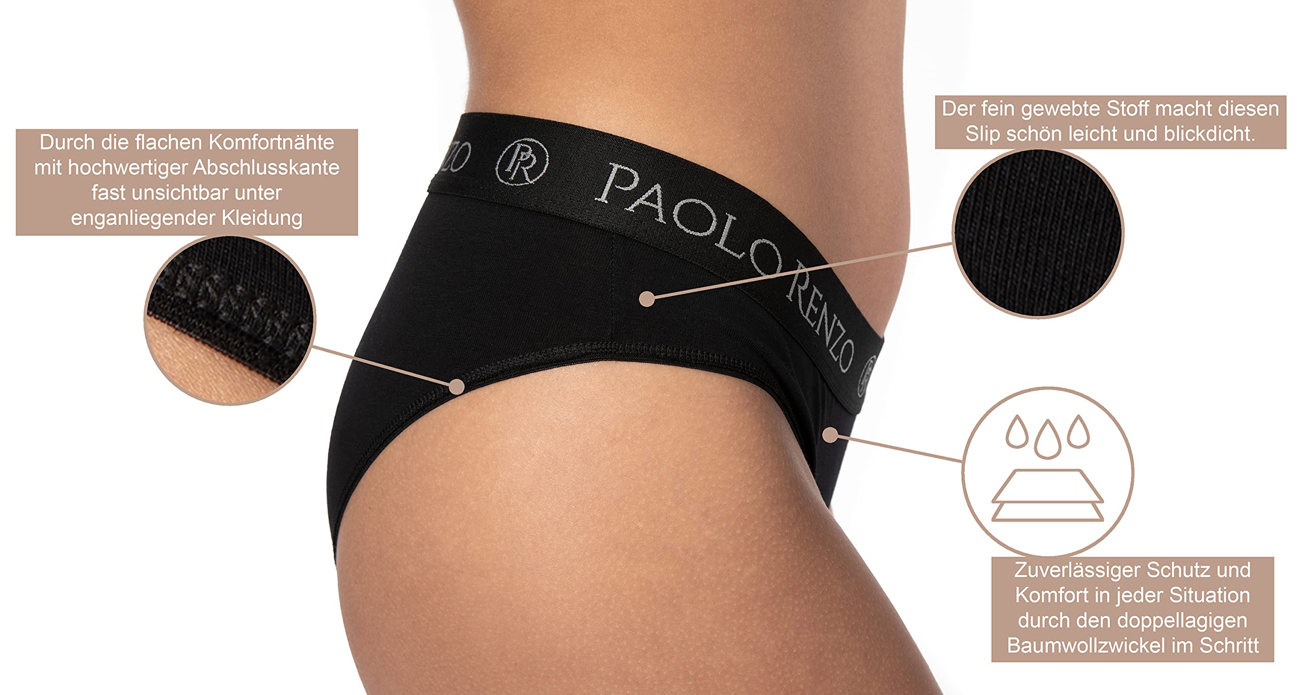 Bralette - Conjunto de ropa interior deportiva para mujer (3 o 6 unidades), Bragas de cadera, 6 unidades, color negro, M