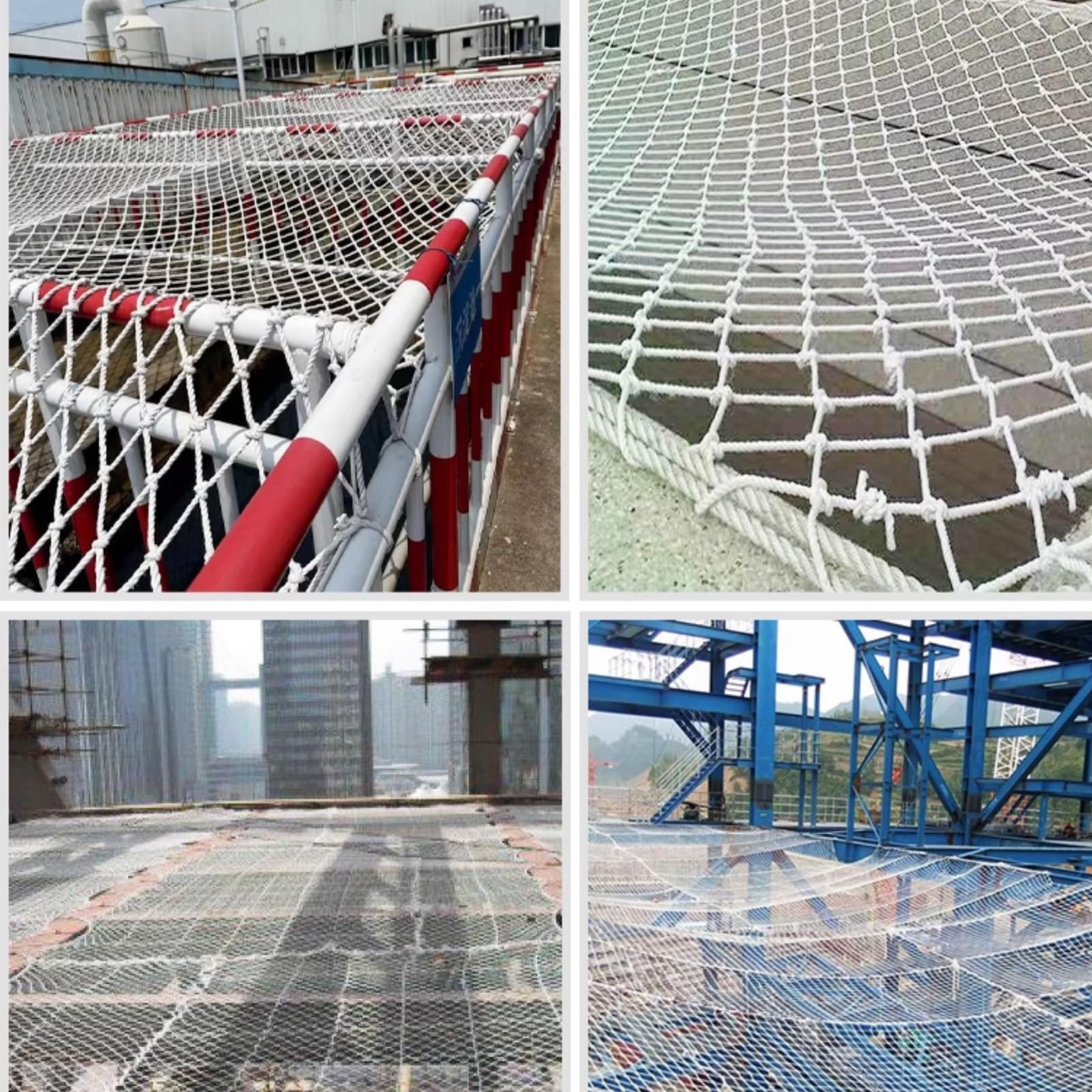 Red de seguridad para balcones, malla de cuerda de nailon para escaleras, balcones y parques infantiles (1 x 1 m), a prueba de niños, fácil de instalar