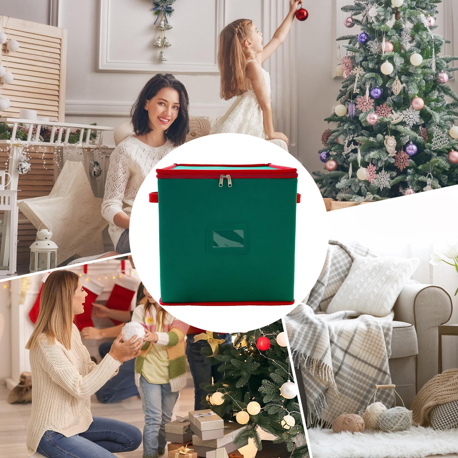 Ornament-Aufbewahrung Aufbewahrung und Verpackung für 64 Weihnachtskugeln