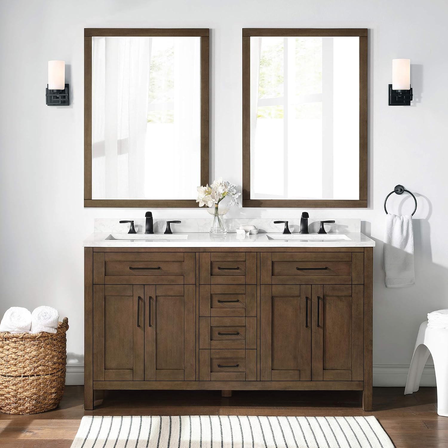 OVE Decors Tahoe 60 in. Almond Latte Vanity