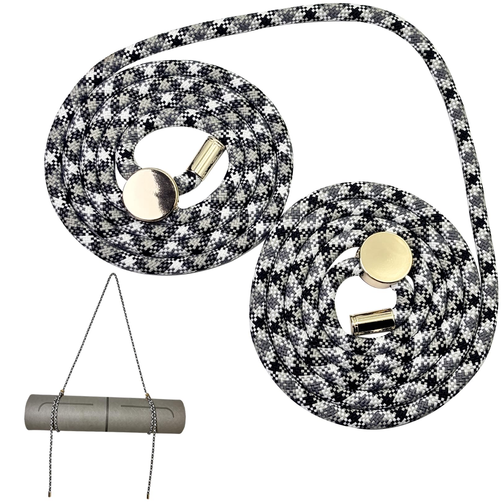 DAOSUN Correa para esterilla de yoga, soporte de cuerda de paracaídas ajustable de 8 mm para llevar esterillas de yoga, almohadillas de camping y mantas (solo correa)