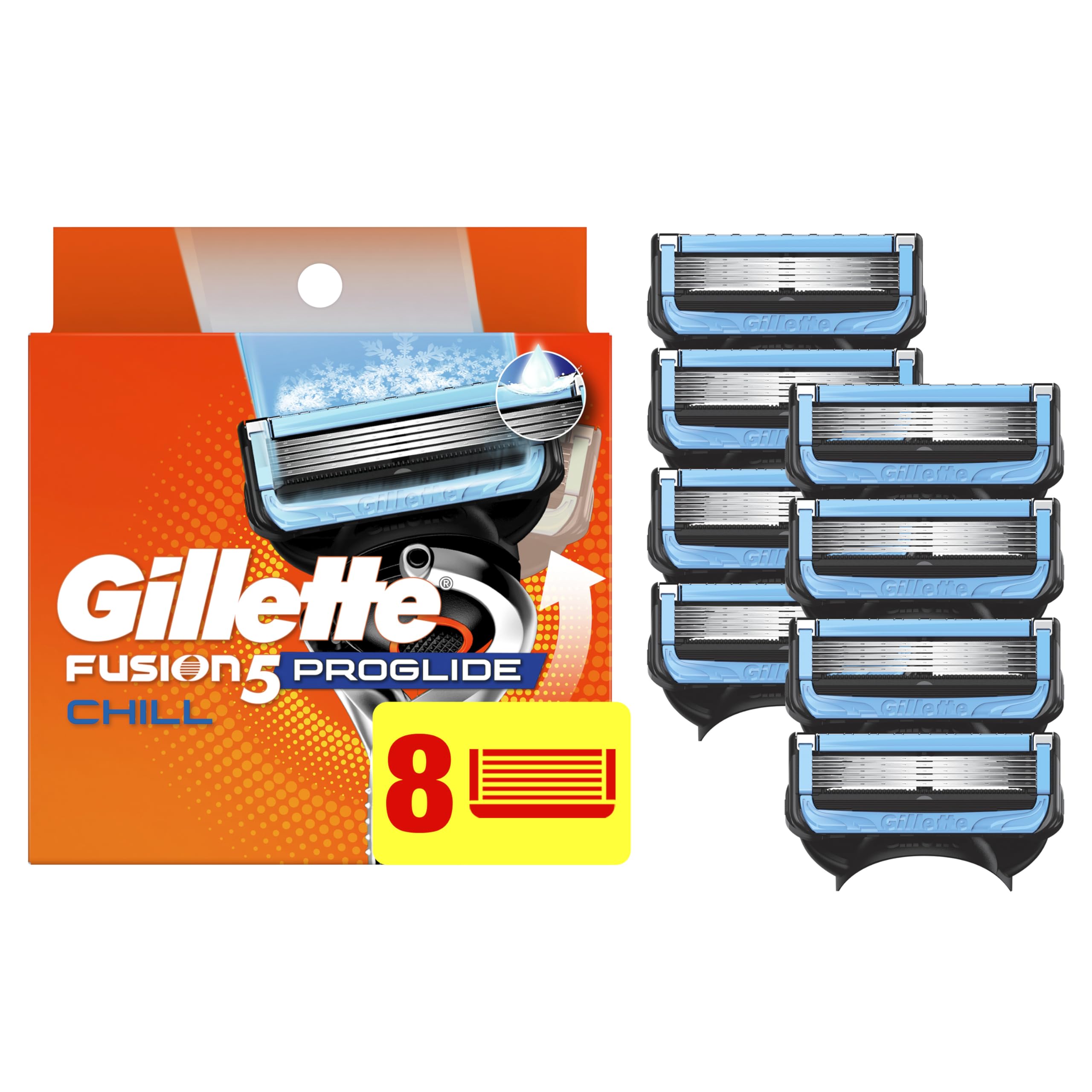 ProGlide Chill Razor Refills for Men, 8 Blade Refills
