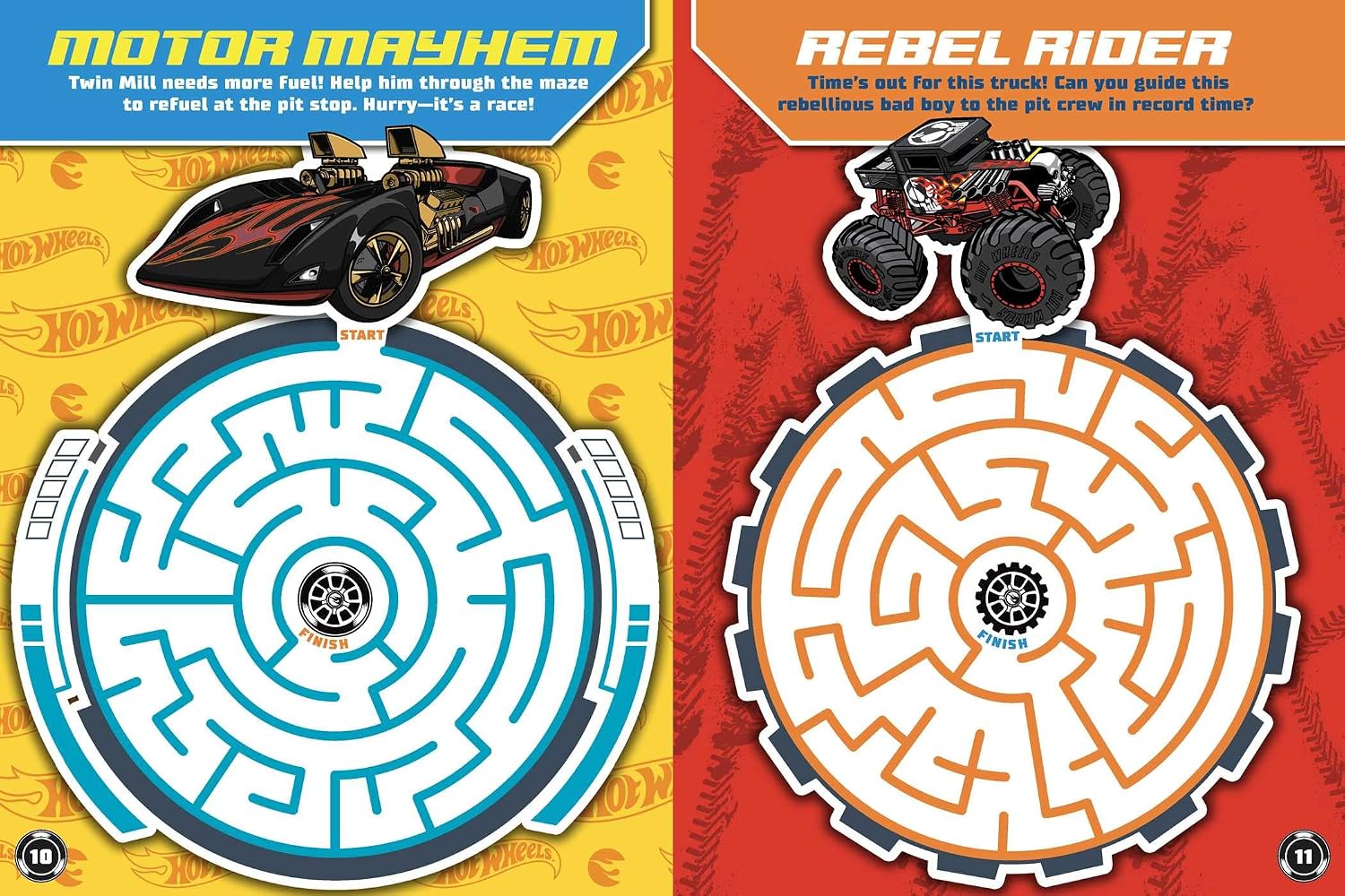 Hot Wheels: Race Cars vs. Monster Trucks: 100% Officially Licensed by Mattel, Activities, Tattoos, & Press-Out Cards for Kids Ages 4 to 8 image 3