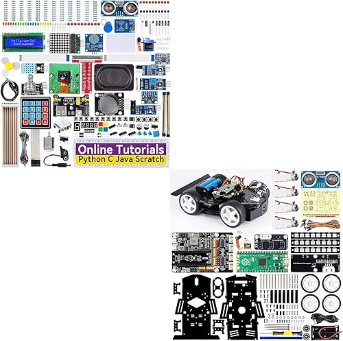 Miniatura 1 de SunFounder Raspberry Pi Ultimate Starter Kit para Raspberry Pi 4B 3B 400 con Raspberry Pi Pico Robot Car Kit