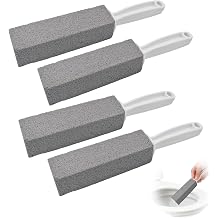 4Pack Pumice Stone Toilet Bowl Cleaner,Toilet Pumice Stone with Handle with Handle for Limescale, and Calcium Deposits Hard Water Stain Remover for Toilets, Tiles, Kitchen Sink and More