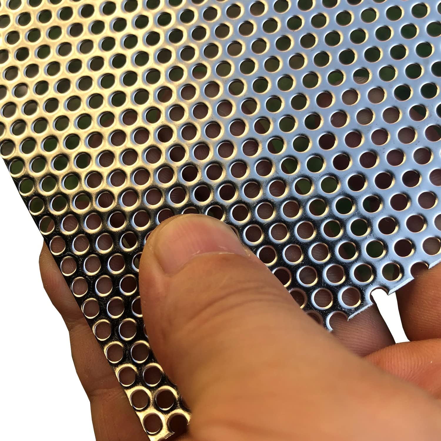 Perforated Metal Sheets-Expanded & Perforated Sheets-Perforated Stainless Steel Sheet-20GA 0.12" Hole （About 3mm 1/8"） 11.8" X5.9"-Metal Mesh Sheet for Ventilation and Fume Filtration