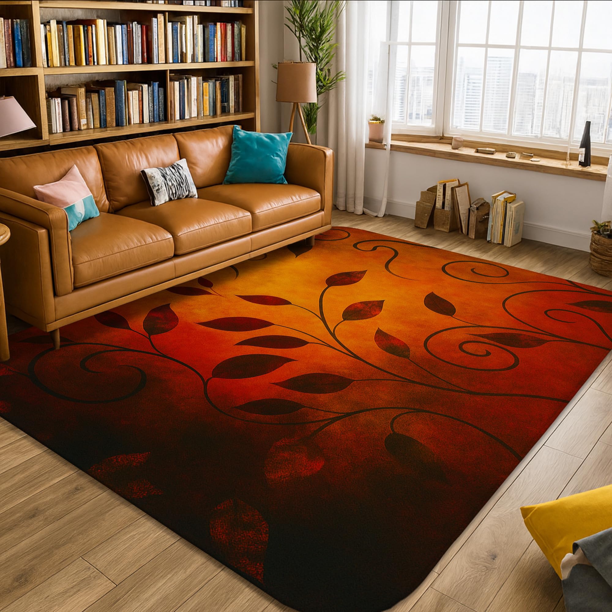 Tapis de sol à poils courts en mousse rectangulaire 1,5x2,1 m pour chambre et salon