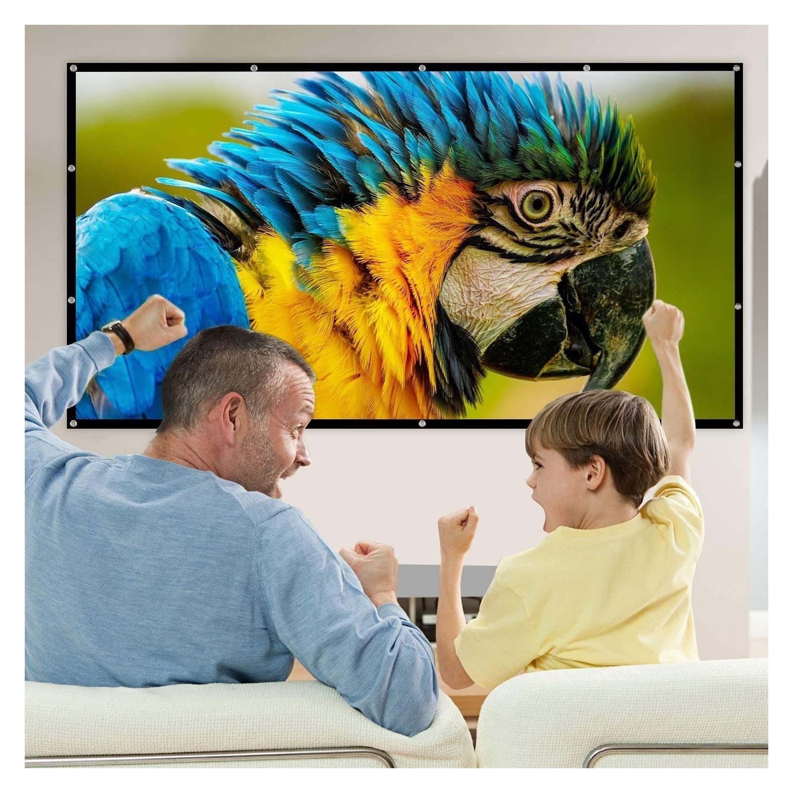16:9 Metal Anti Light Curtain 100 120 133 150 Pollici Home Outdoor Office Schermo di proiezione Portatile 3D HD per Home Theater(100 inch)