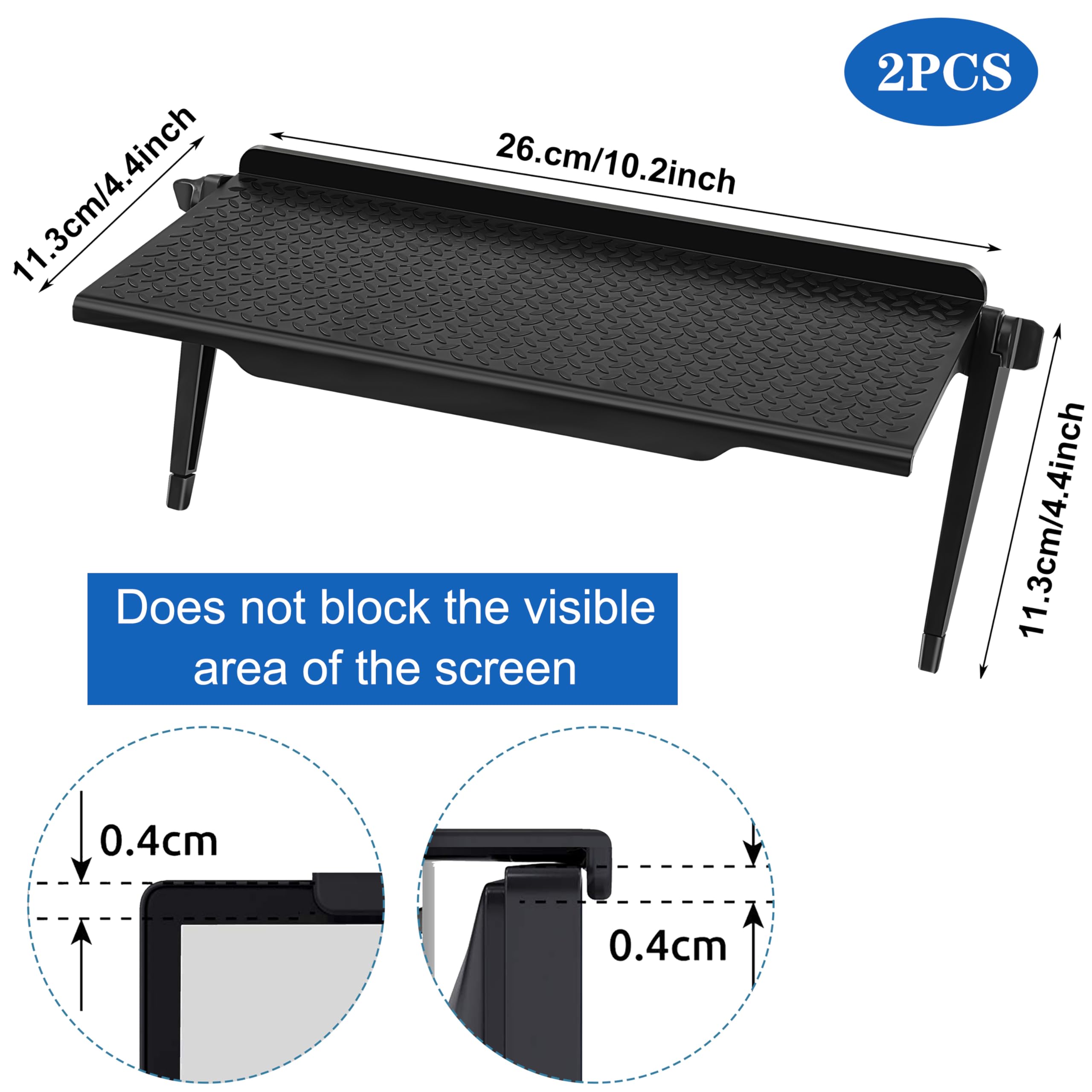 2 Pcs Étagère Supérieure de l'Écran Étagère Supérieure TV Moniteur 2 Pcs Étagère Supérieure de l'Écran Étagère Supérieure TV Moniteur