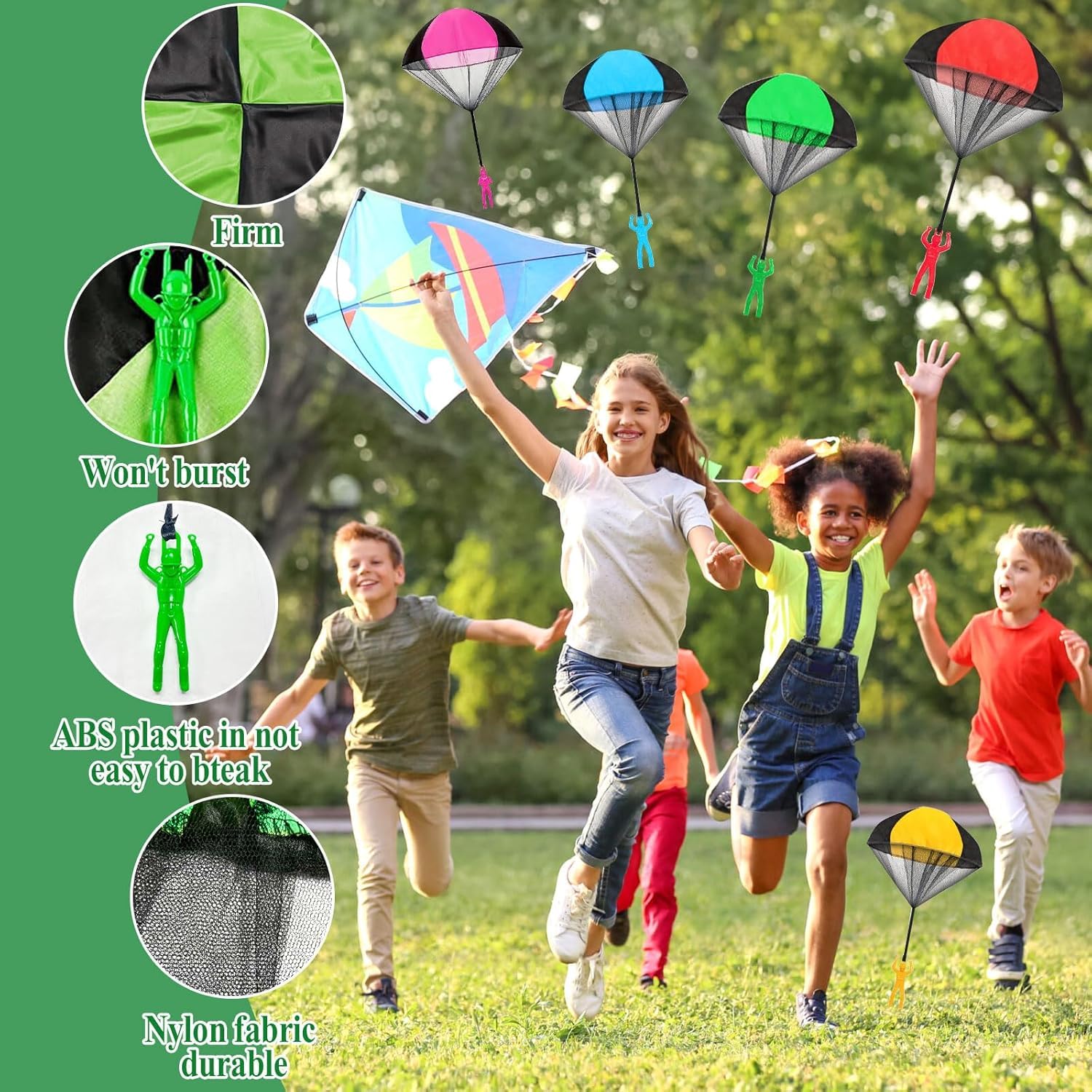 Juguete de Paracaídas, 12 Piezas Mini Paracaidas Infantil Multicolor, Paracaidista de Juguete de Lanzar a Mano, Juegos Aire Libre Juegos Jardin para Niños, Regalo Cumpleaños Juego Niño - 3