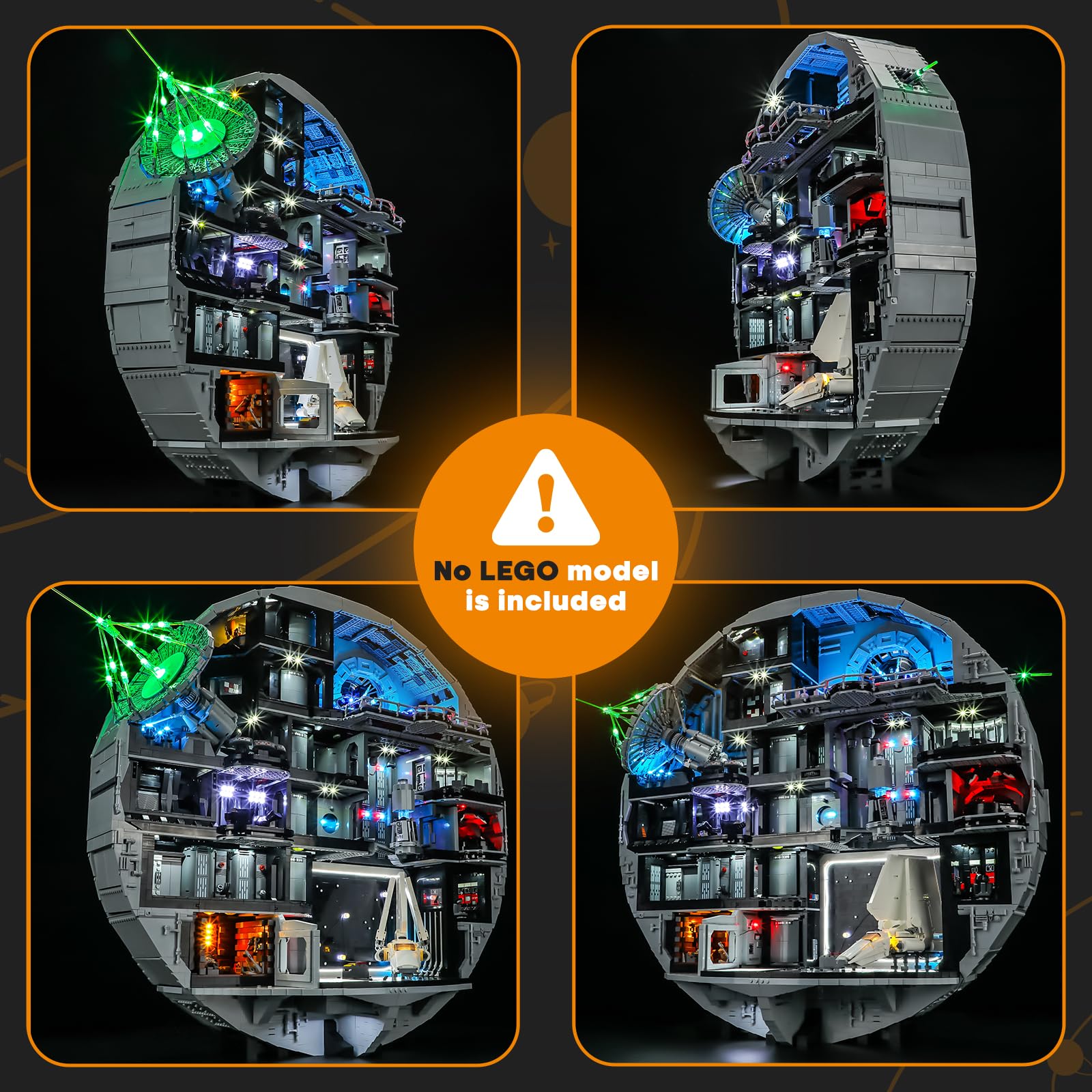 LIGHTAILING Jeu de Lumières pour Lego-75419 L'Étoile de la Mort - Installation Facile, câblage Discret, décoration d'intérieur et prêt à Offrir (modèle Non Inclus)