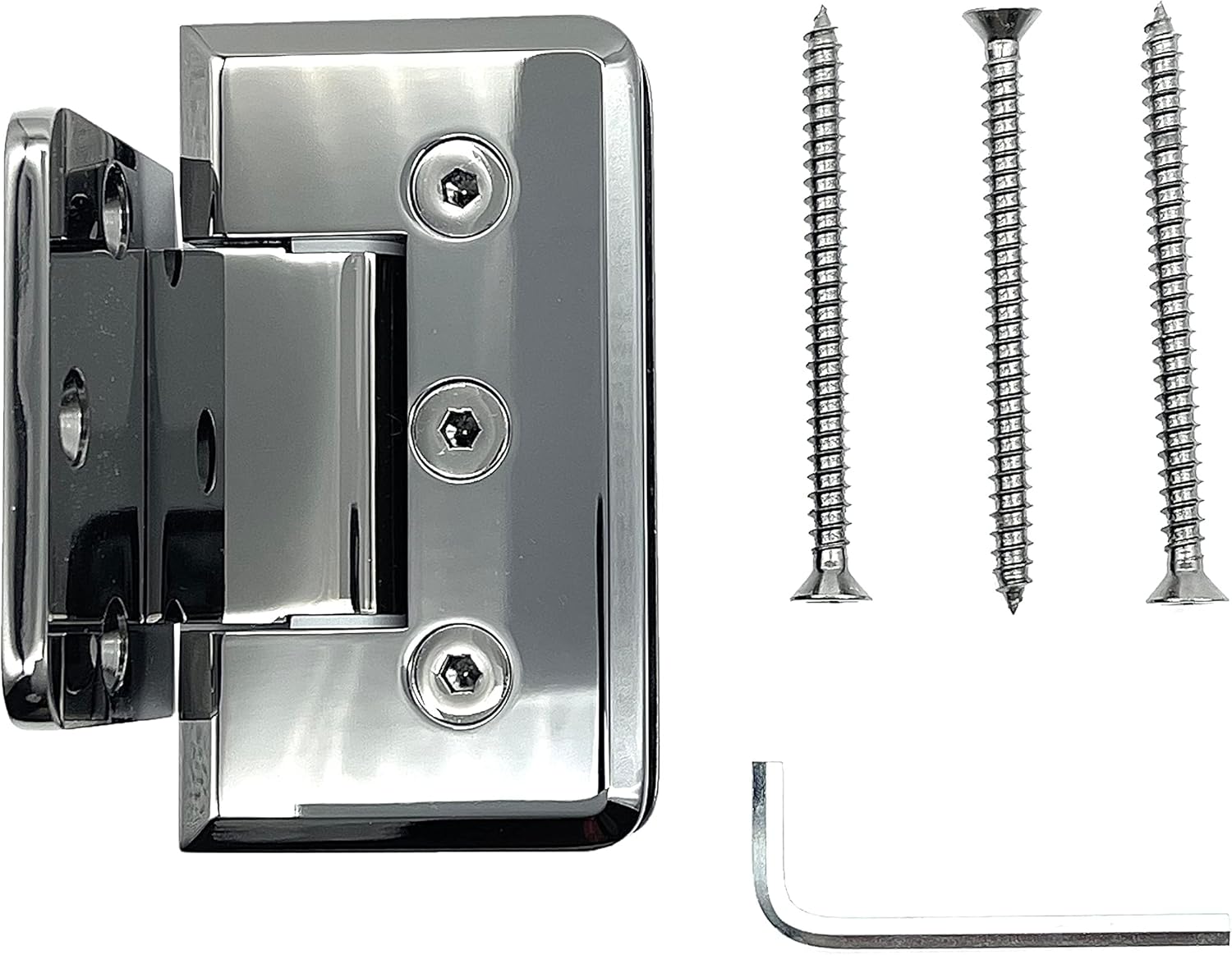 Brixwell H-MBGTW-OP-GM Majestic Series Glass-to-Wall Mount Shower Door Hinge with Offset Back Plate Black Nickel