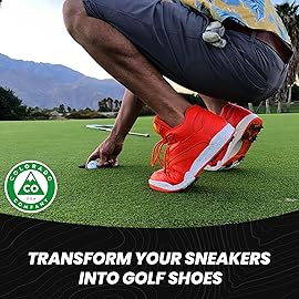 Golfkicks - Spikes Kit - Turn Sneakers into Golf Shoes - Shark Tank Featured - DIY Golf Shoe Making - Add Cleats to Any Shoe - Golf Spikes - Black