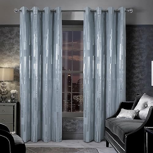 Miniatura 1 de always4u Cortinas de terciopelo suave de 108 pulgadas de largo con estampado de papel de aluminio de lujo, cortinas de ventana de eficiencia