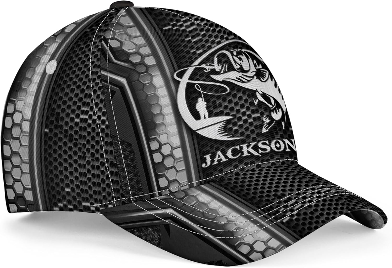 Personalized Fishing Baseball Cap, Fishing Hat, Adjustable Custom Name Men's Hat, Outdoor Birthday Gift for Dad, Father Day