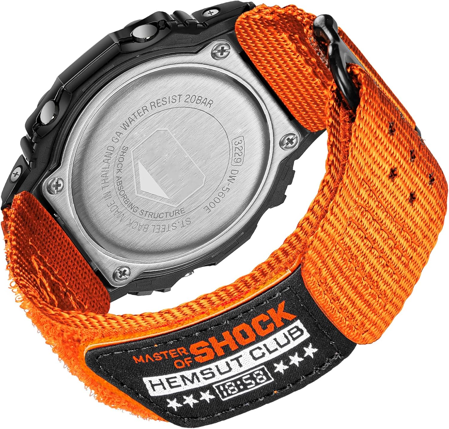 Replacement Watch Band Strap for Casio Mens G-Shock GA-100/110/120/135/2100,DW-5600E/5610/5700/8900,16mm Nylon Breathable Casio strap