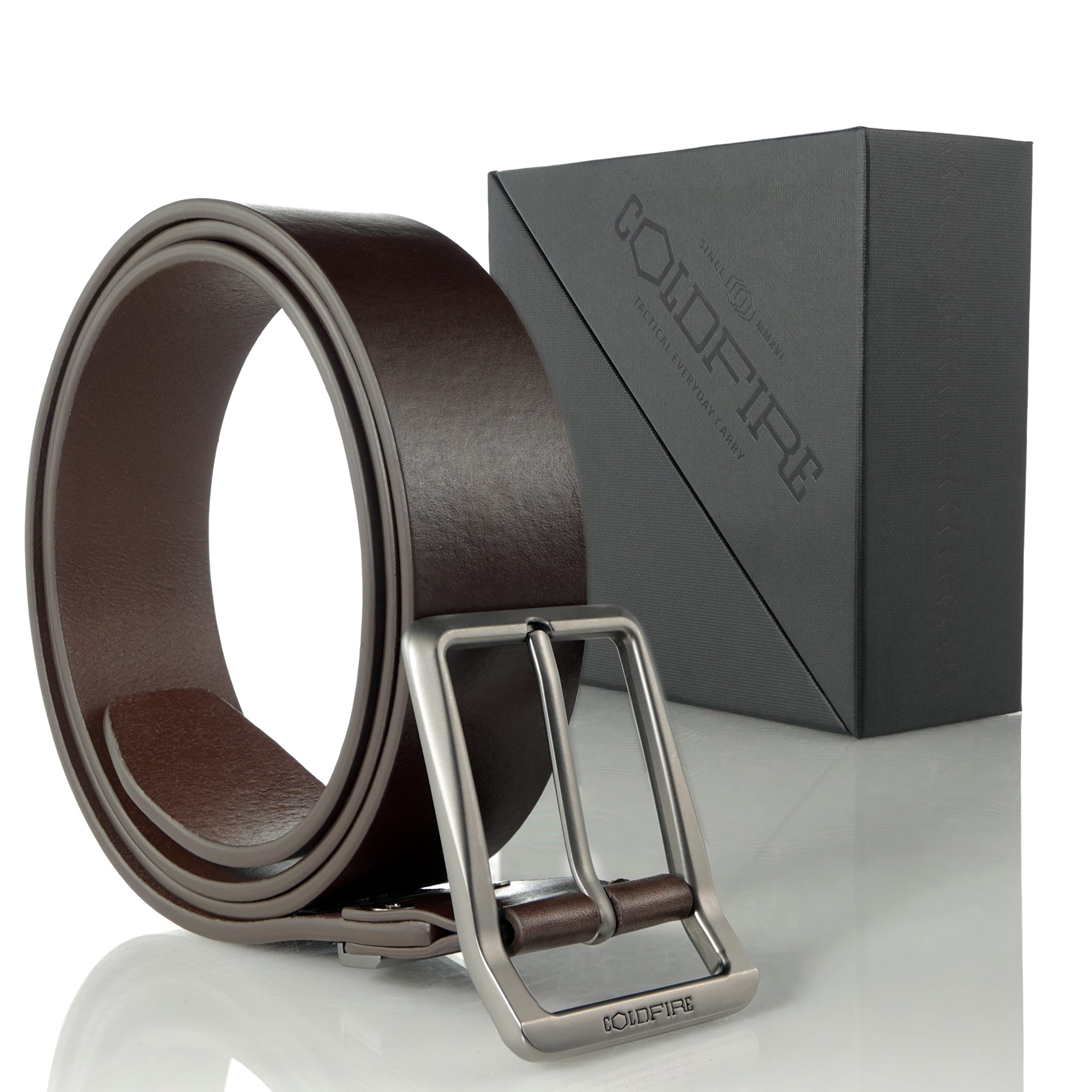 ColdFire Cinturón de cuero casual | Fabricado en la UE | Cinturón resistente para hombre | Cinturón EDC