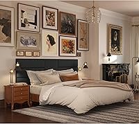 Vista 128 de Jaxx Panelist - Cabecero acolchado moderno, juego de 4 paneles para montar en la pared (cada uno de 11.25 x 38 pulgadas), tamaño King