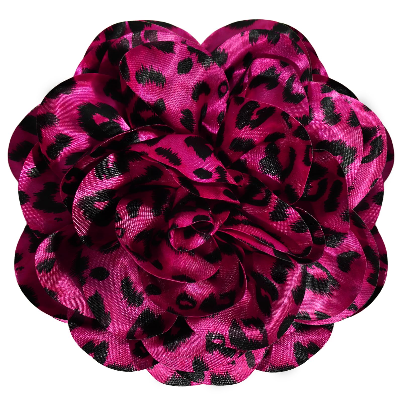 Big Flower Dainty Satin Fabric Rose Flower Brooches Large Rose Flowers Satin Lapel Brooches for Women Wedding Dinner Party Decoration 7.48 Inches